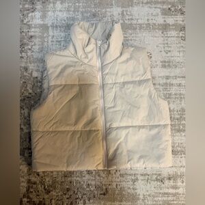 SHEIN Beige Quilted Vest